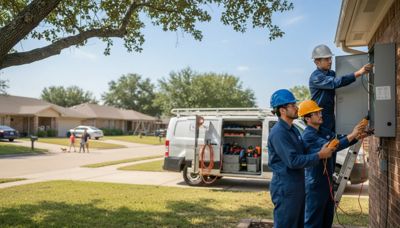Certified electrician providing emergency electrical services in Etoile, TX